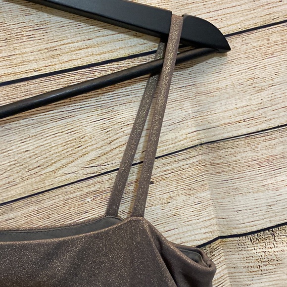 Size 2 | Le Chateau- bronze with subtle shimmer cocktail dress - Picture 2 of 11